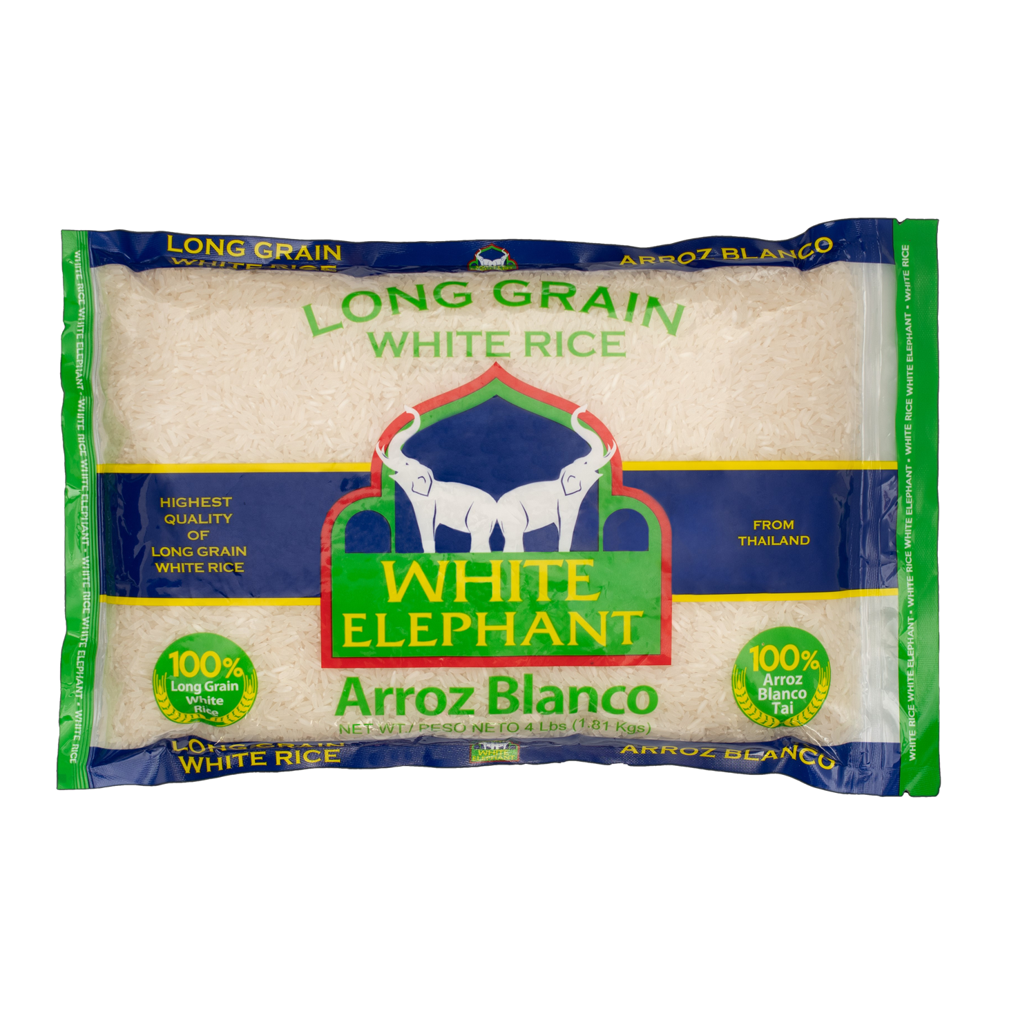 White Elephant Long Grain 4lb - 10 Pack