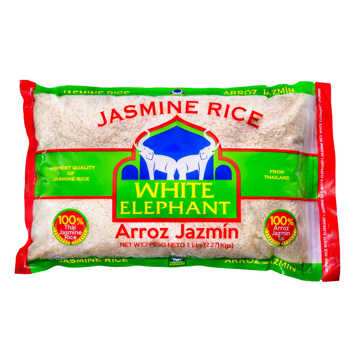 White Elephant Jasmine Rice 5lb - 8 Pack